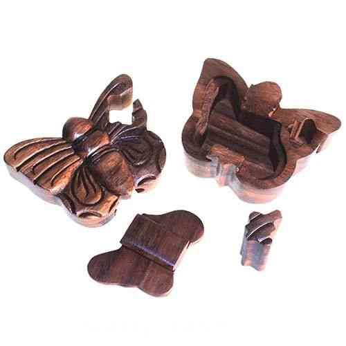 Caja mágica de Bali - Mariposa - Caja mágica de Bali