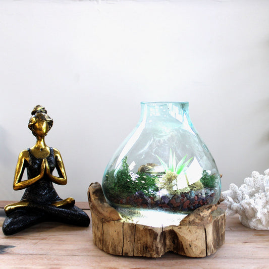 Grand aquarium en verre coulé - 32 cm