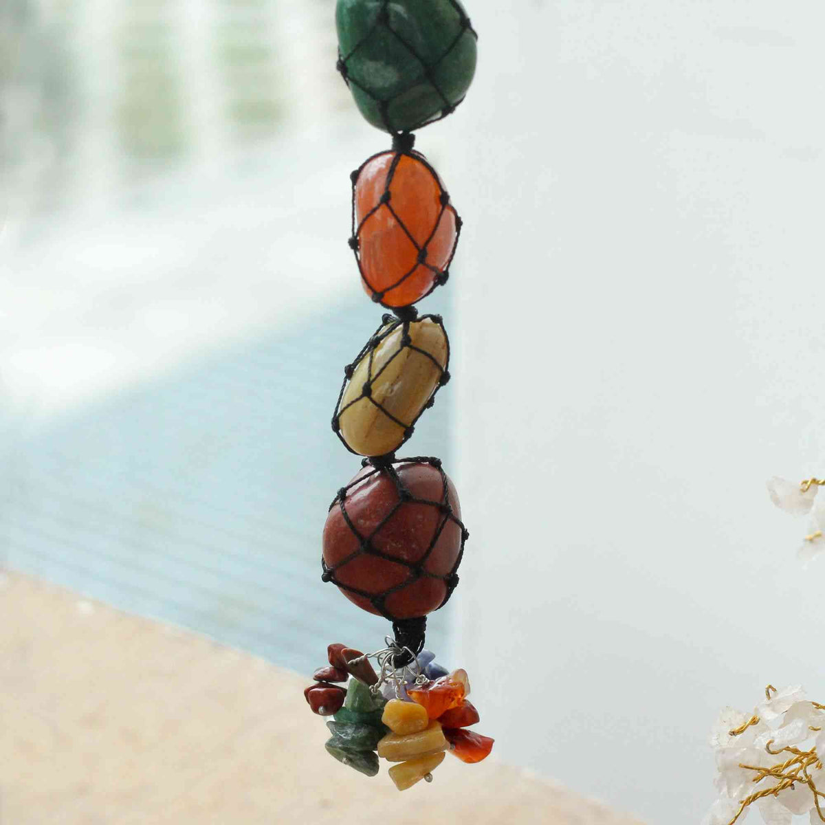Colgante Piedra Chakra - Siete Chakras - Artisan Product chakras colgante | El Bazar de Tizar