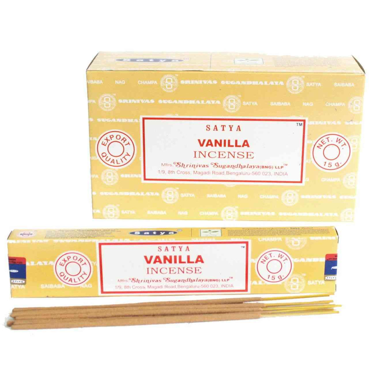 Varillas de Incienso Satya 15gm - Vanilla - Artisan Product Handmade Made In India | El Bazar de Tizar
