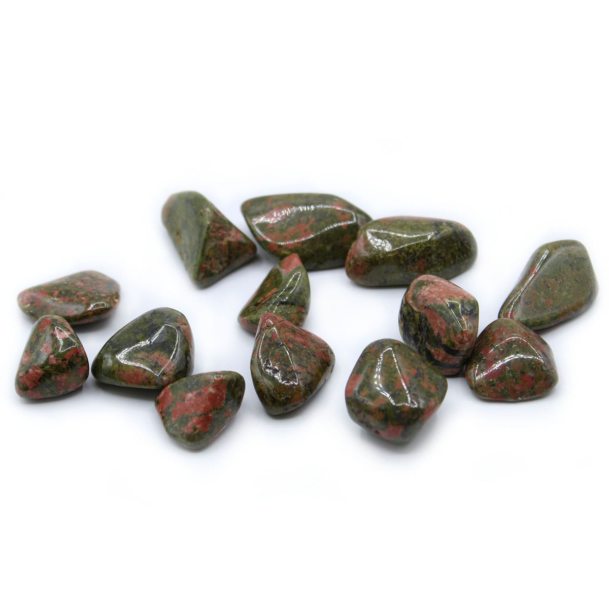 L Tumble Stones - Unakite - Piedras Naturales Irregulares