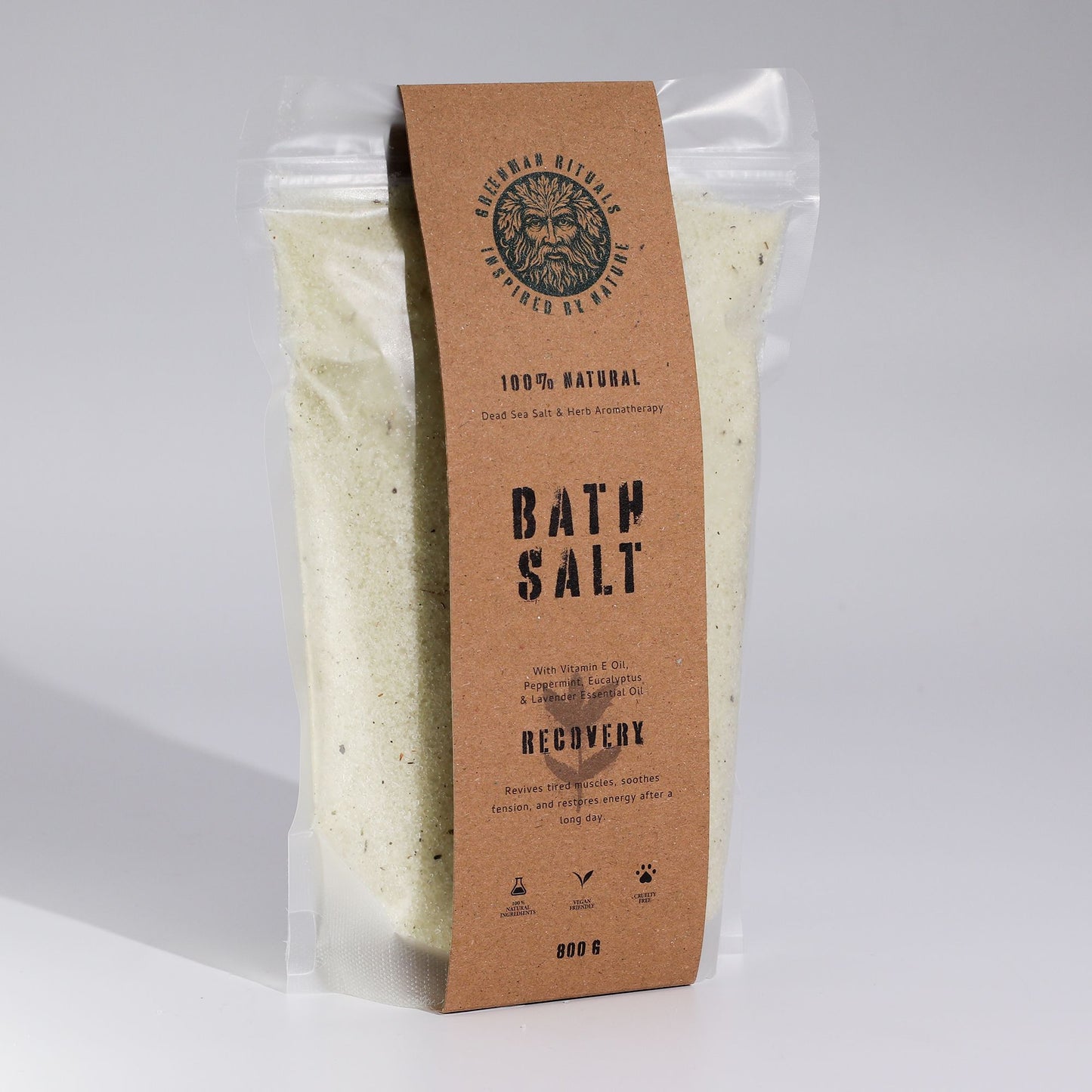 Greenman Rituals Aromaterapia de mentol en sales de baño de Epsom – Recuperación