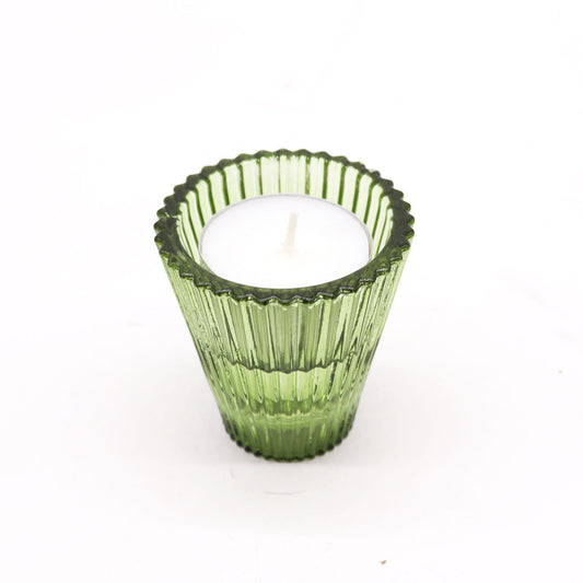 Portavelas reversible para cena / vela de té - Jardín de Jade - Portavelas y tarros de cristal