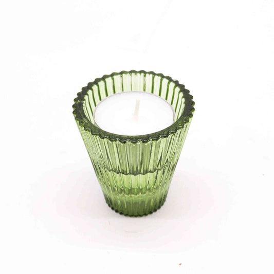 Portavelas reversible para cena / vela de té - Jardín de Jade - Portavelas y tarros de cristal