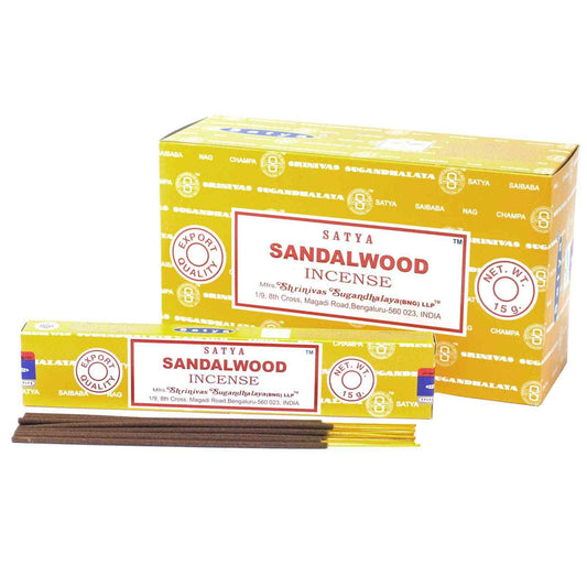 Varillas de Incienso Satya 15gm - Sándalo - Incienso Satya en Sticks, Artisan Product