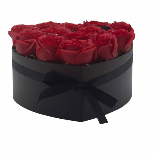 Caja de Regalo - Rosas de Jabón · 13 ud Rojo Corazón