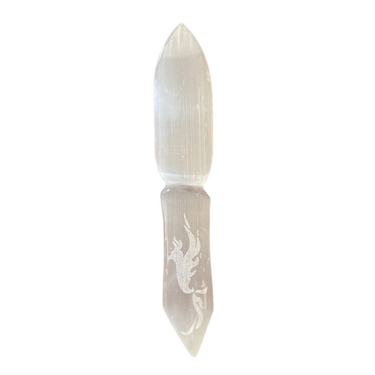 Cuchillo ritual de Selenita - Dejar atrás el pasado - Cuchillos Rituales de Selenita