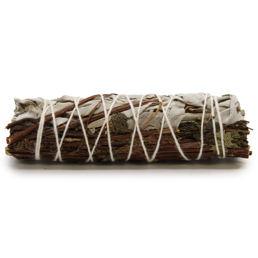 Atado de Hierba - Salvia Blanca y Menta 10cm - Atados de Smudge – Envuelto individualmente