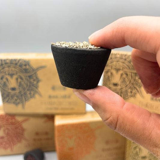 Caja de 6 copas de Resina Banjara - Palo Santo - Copas de Resina y Smudge Étnicas Tribales Banjara