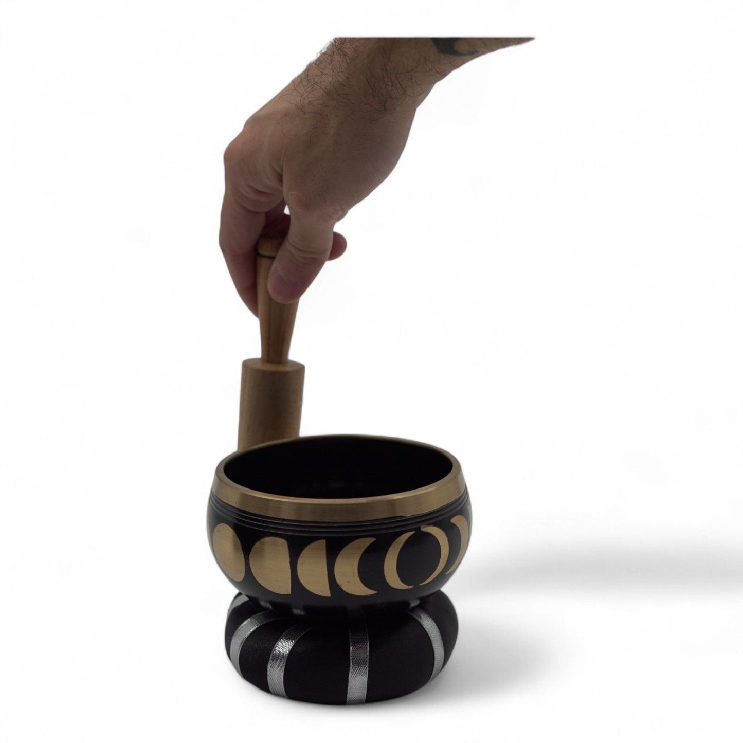 Juego de Cuenco Tibetano - Fase Lunar - Negro 10,7 cm - Artículos Tibetanos
