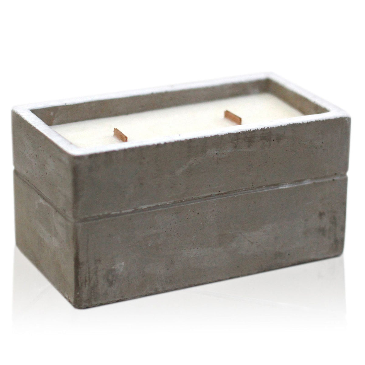 Caja grande - Clavo y sándalo oscuro - Velas de madera de hormigón