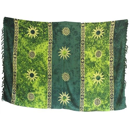 1x Pareo Celta de Bali - Símbolos del Sol (4 Colores Surtidos) - Pareos Celtas Bali