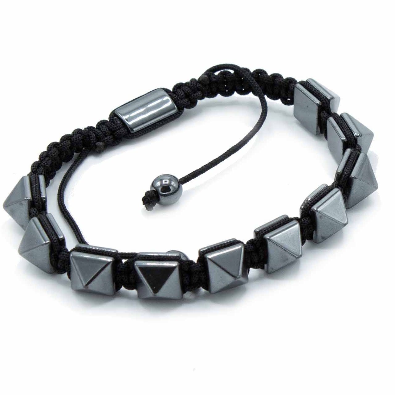 Pulsera Magnética Shamballa de Hematita - Tachuelas
