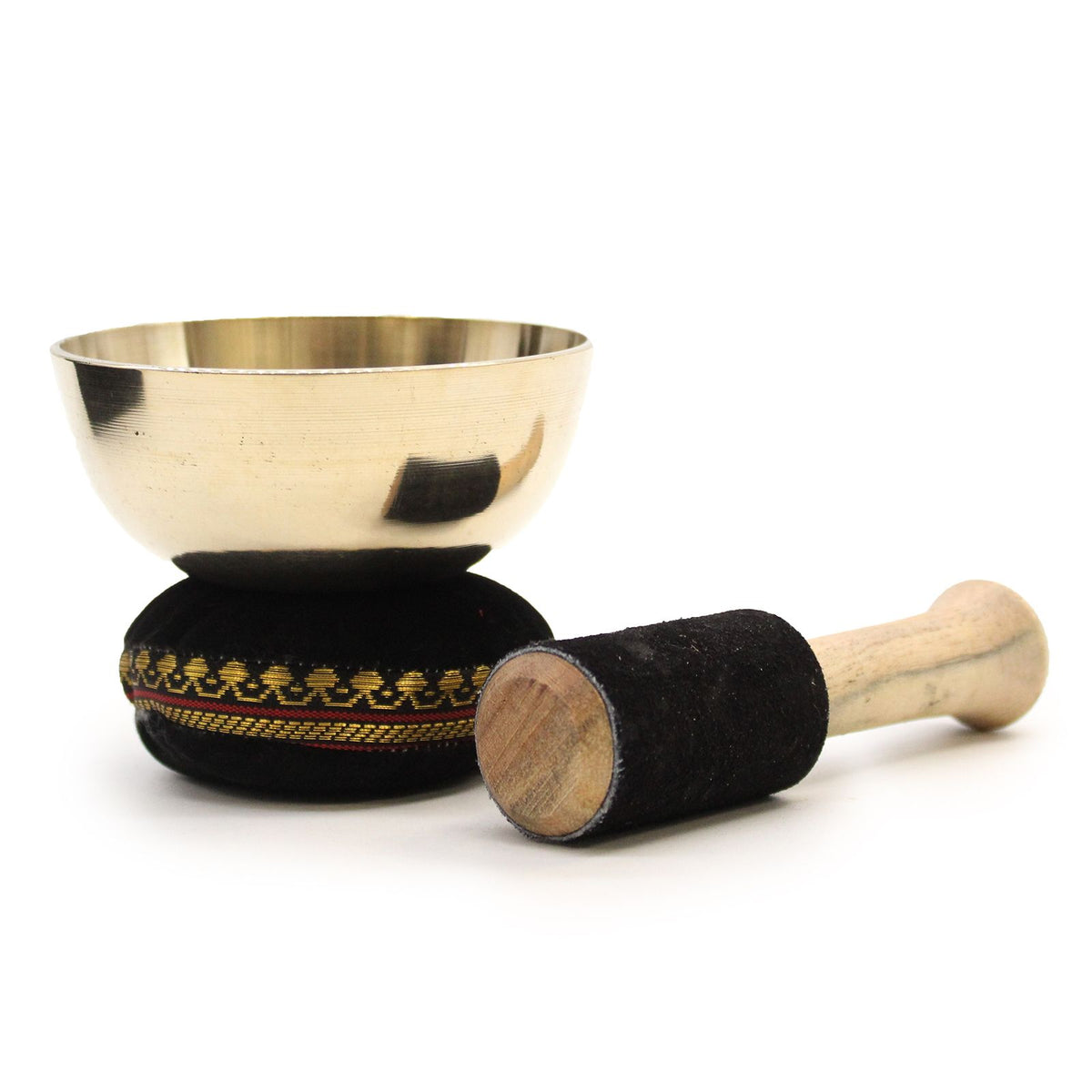 Set de Regalo cuenco de latón- 9cm - Artículos Tibetanos, cuenco tibetano