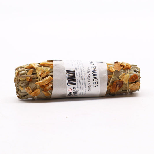 Atado de Hierba - Salvia Blanca y Ajo - Atados de Smudge – Envuelto individualmente