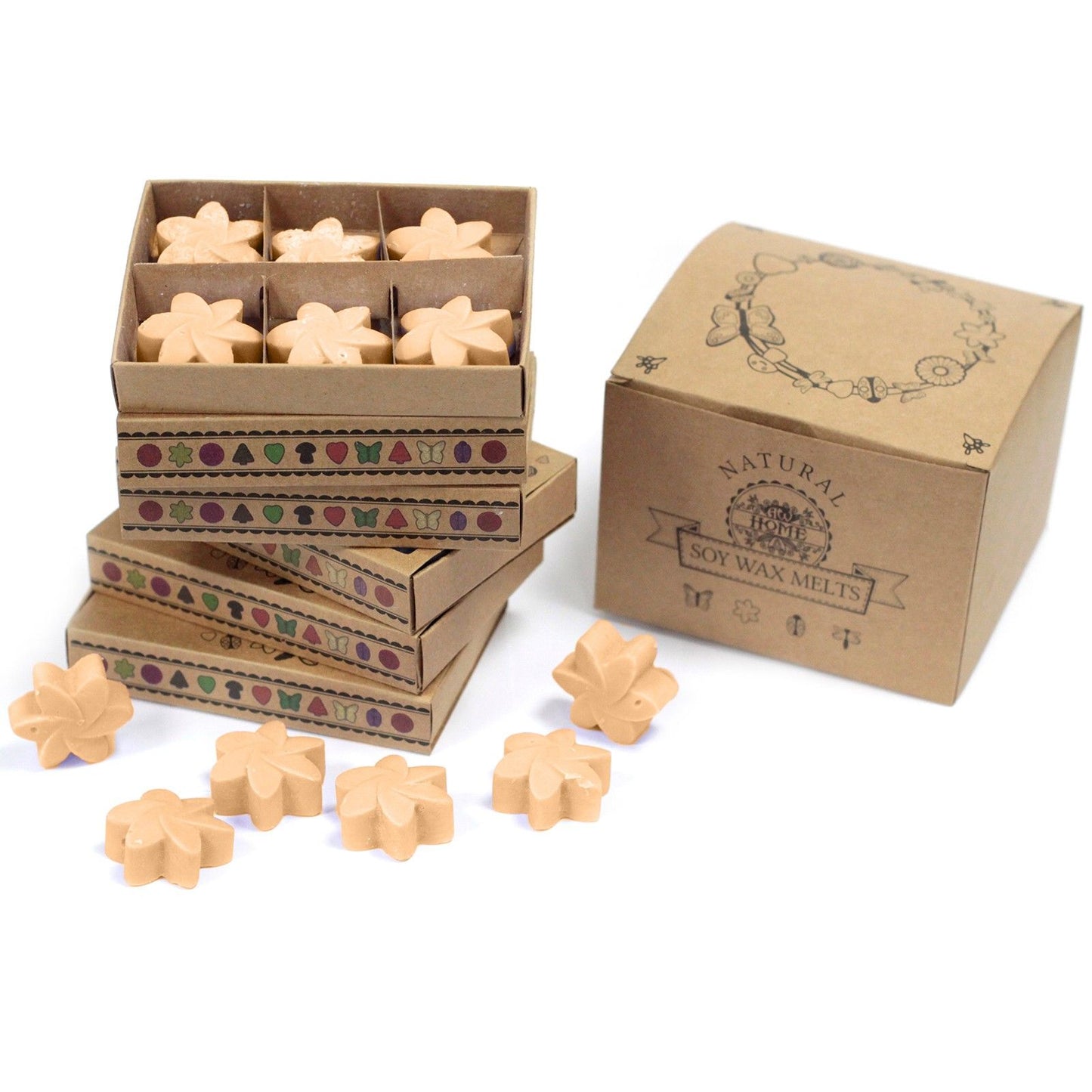 Caja de 6 ceras de Soja -Jazmín - Ceras de Soja de Lujo | El Bazar de Tizar
