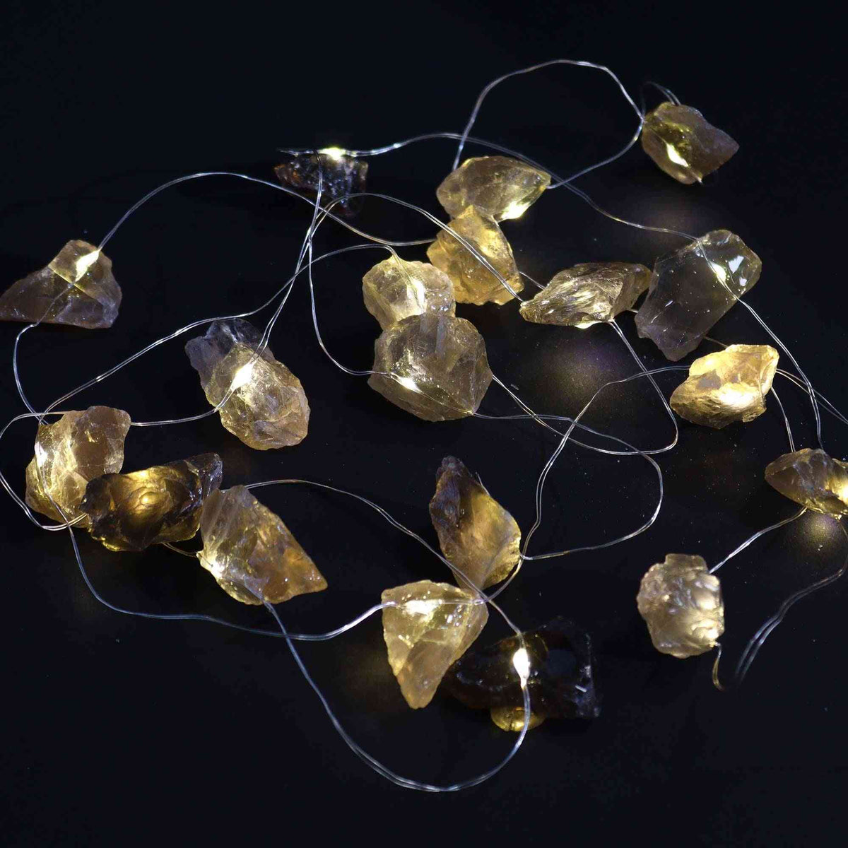 Luces de encantamiento de piedras preciosas - Citrino ahumado - Luces Encantadas con Piedras Preciosas, citrino ahumado