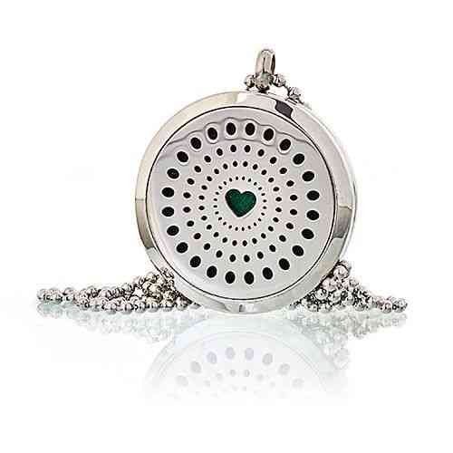 30mm Aromatherapy Diffuser Necklace - Diamond Heart
