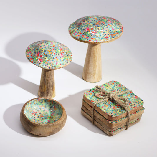 Medium Mushroom - 15cm - Mediterranean Tile Pattern