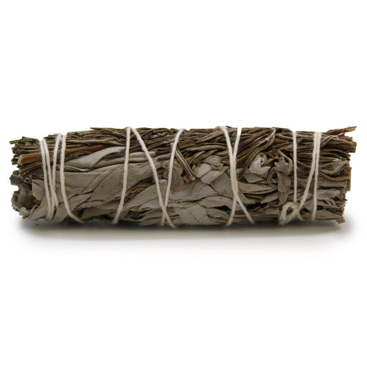 Atado de Hierba - Salvia Blanca y Romero 10cm - Atados de Smudge – Envuelto individualmente
