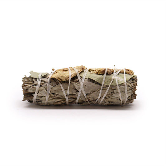 Atado de Hierba - Salvia Blanca, Eucalipto y Jengibre - Atados de Smudge – Envuelto individualmente