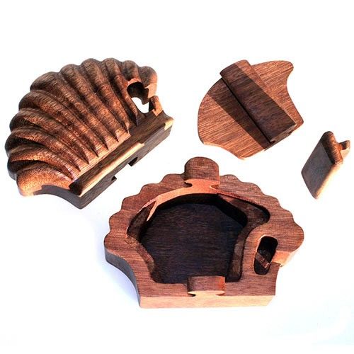Caja mágica de Bali - Concha de mar - Caja mágica de Bali