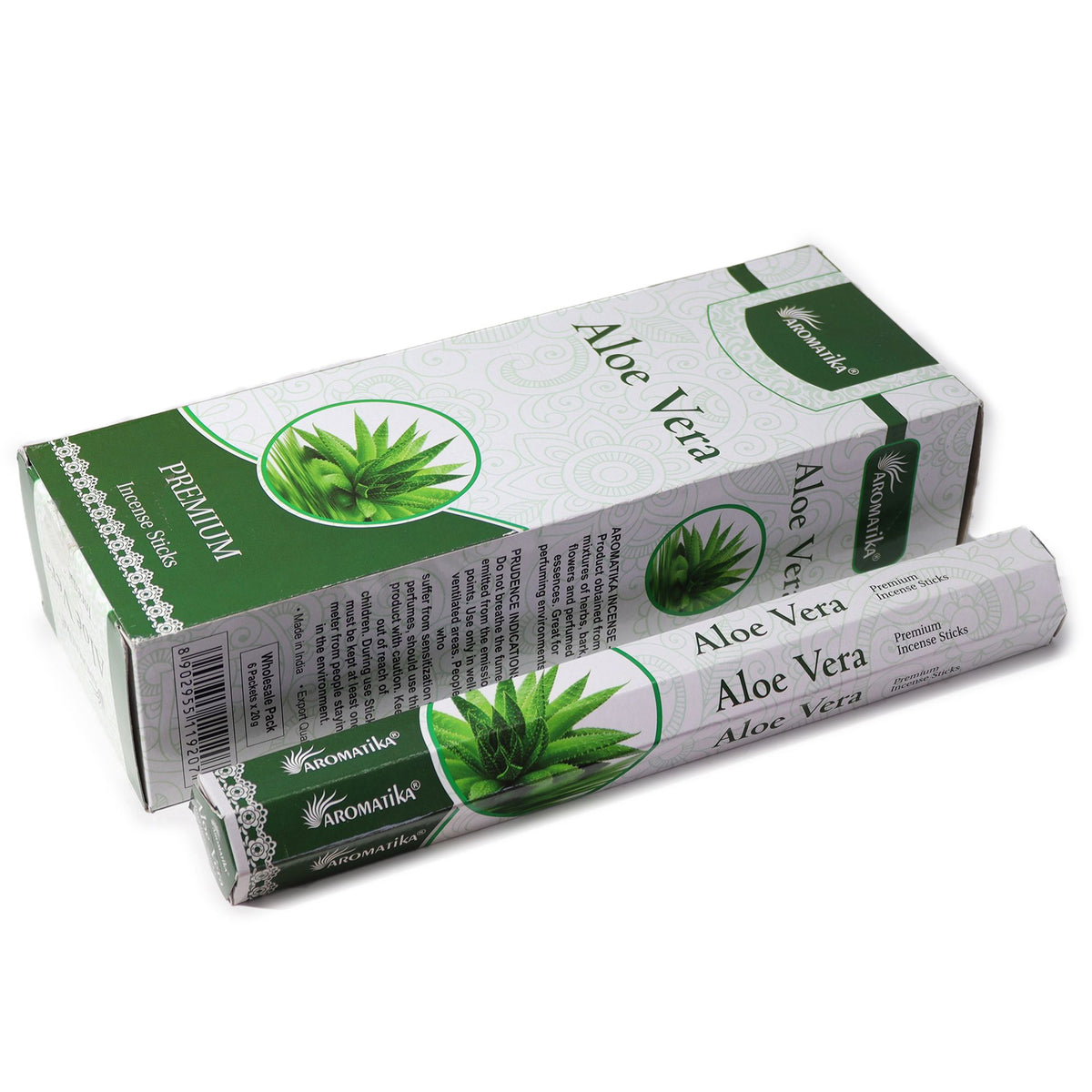 Incienso hexagonal sin carbón Aromatika - Aloe vera - Ethically Sourced Fair Trade Made In India | El Bazar de Tizar