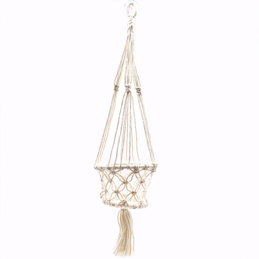 Pot de fleurs en macramé - Petit