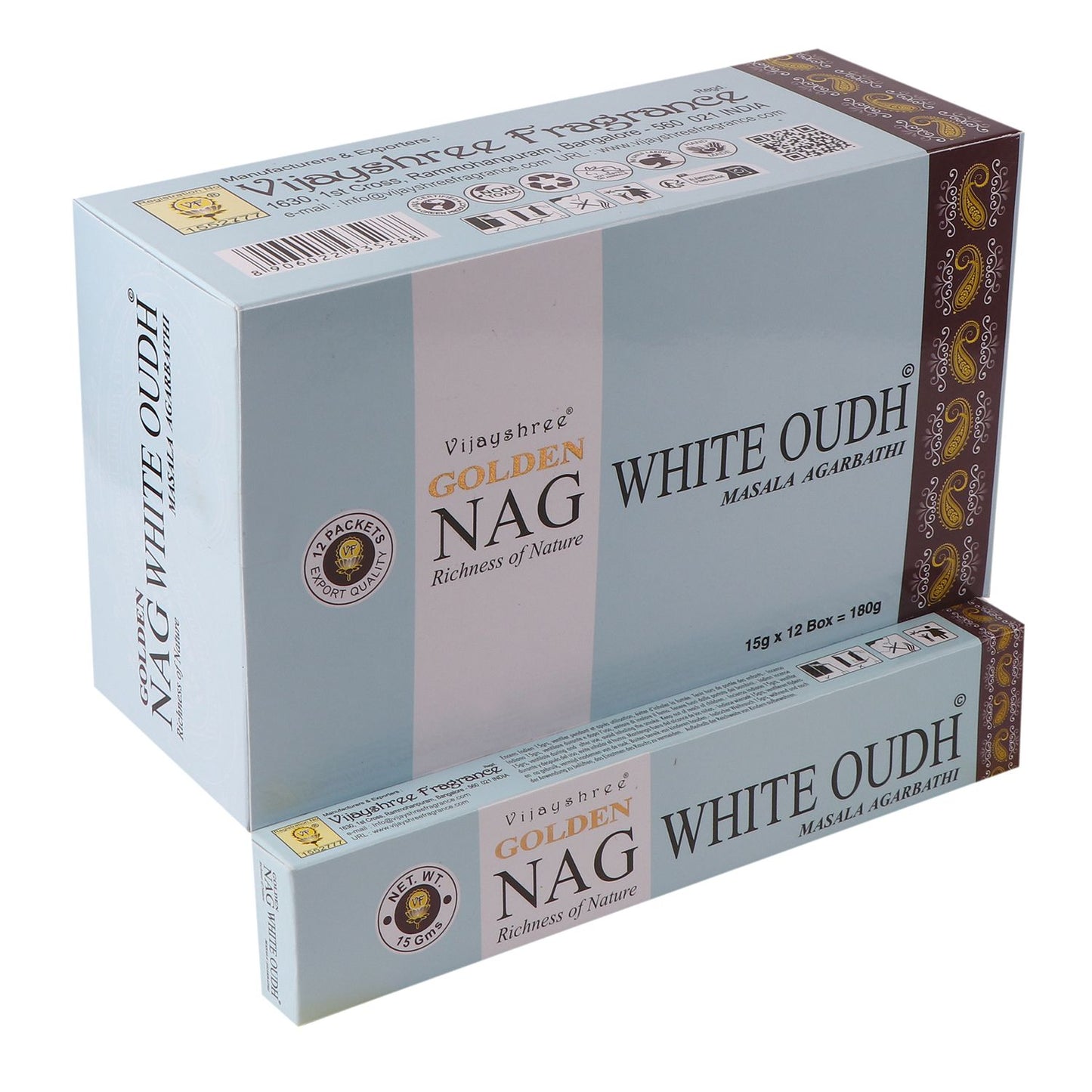 Nag dorado de 15 g - Oudh blanco - Incienso Golden
