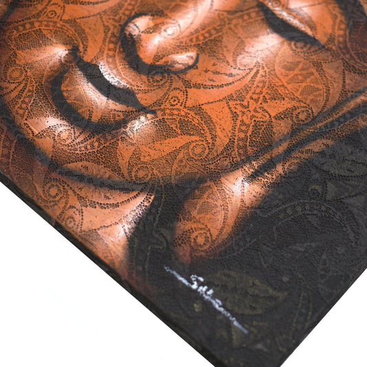 Buddha Painting · Brocade Detail in Copper