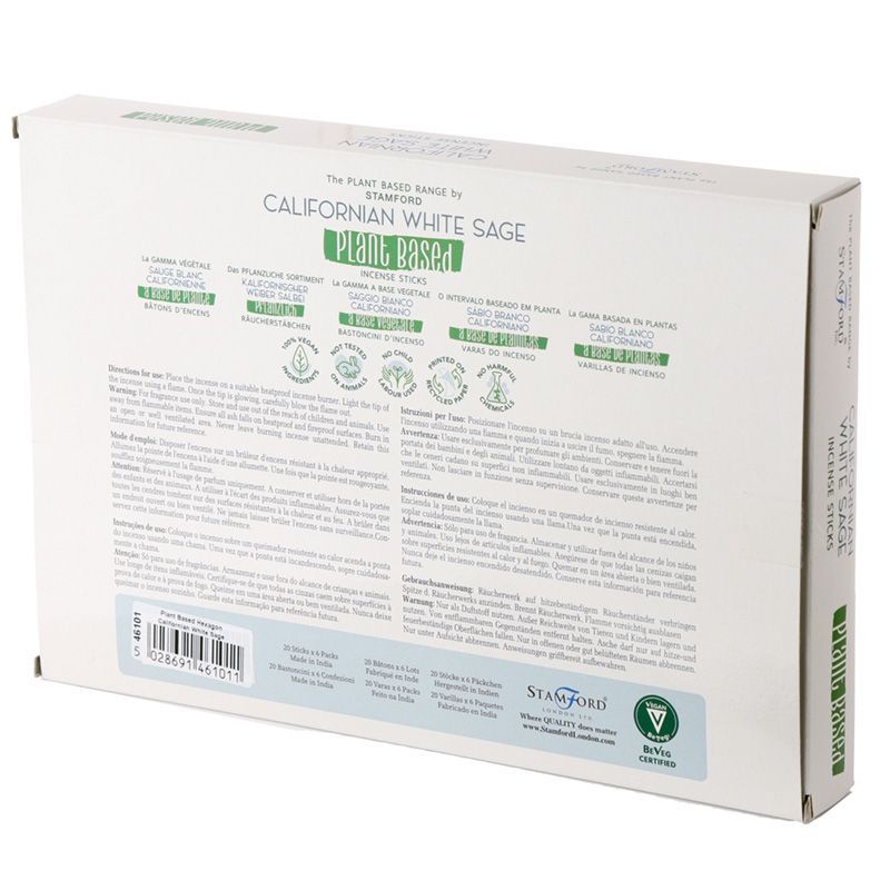Varitas de Incienso a Base de Plantas - Salvia Blanca - Varitas de incienso Premium Stamford a base de plantas | El Bazar de