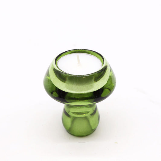 Portavelas reversible con diseño de seta para cena / vela de té - Jardín de Jade
