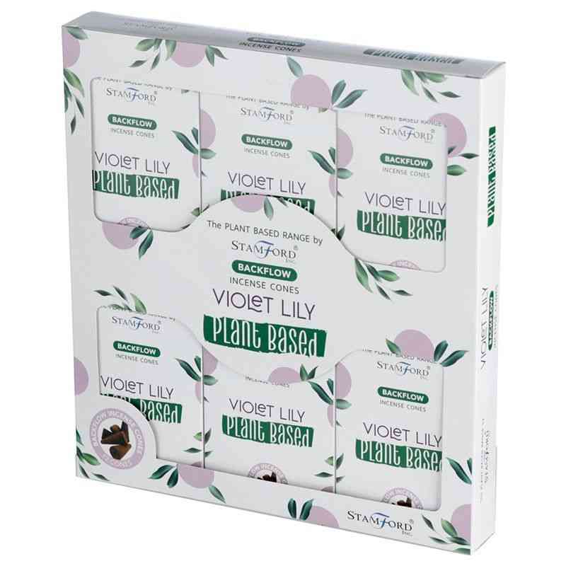 Conos de Incienso de Reflujo a Base de Plantas - Lirio Violeta - Conos de Incienso de Reflujo Stamford Premium a base de Plan
