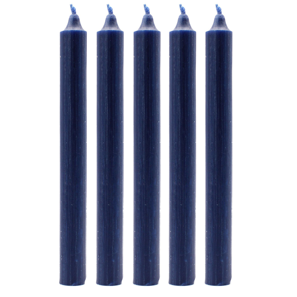 Velas a granel color sólido – azul marino rústico - Paquete de 10