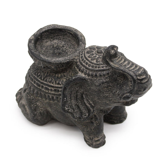 Elefante Incienso y Candelabro (antiguo negro)