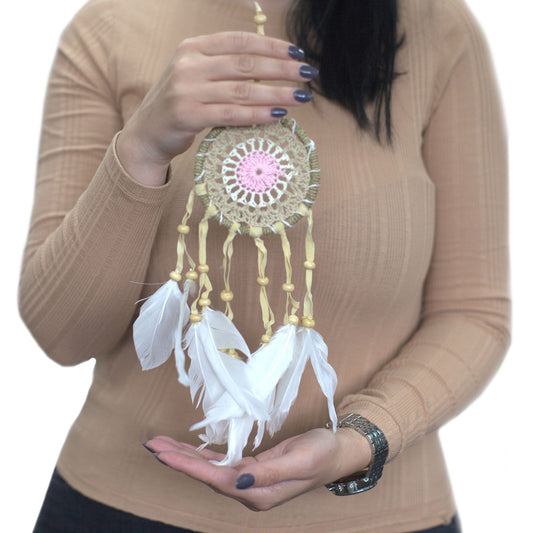 Attrape-rêves - Macramé Bleu 9cm (Coloris Assortis)