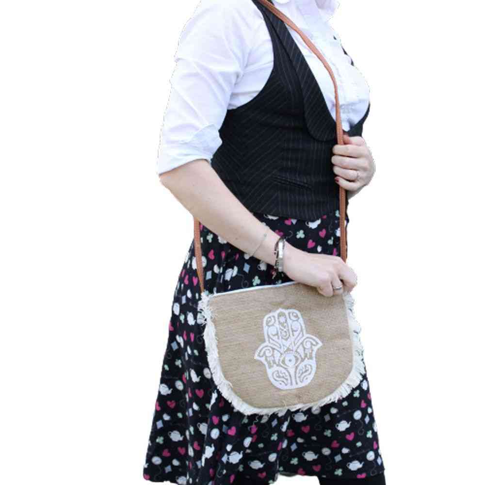 Bolso con flecos - Hamsa - Bolso con Flecos