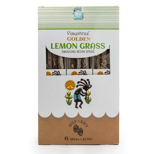Palitos de resina para sahumar de hierba limón dorada - 30 g