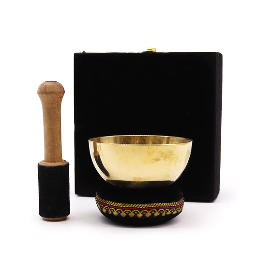 Set de Regalo cuenco de latón- 9cm - Artículos Tibetanos, cuenco tibetano