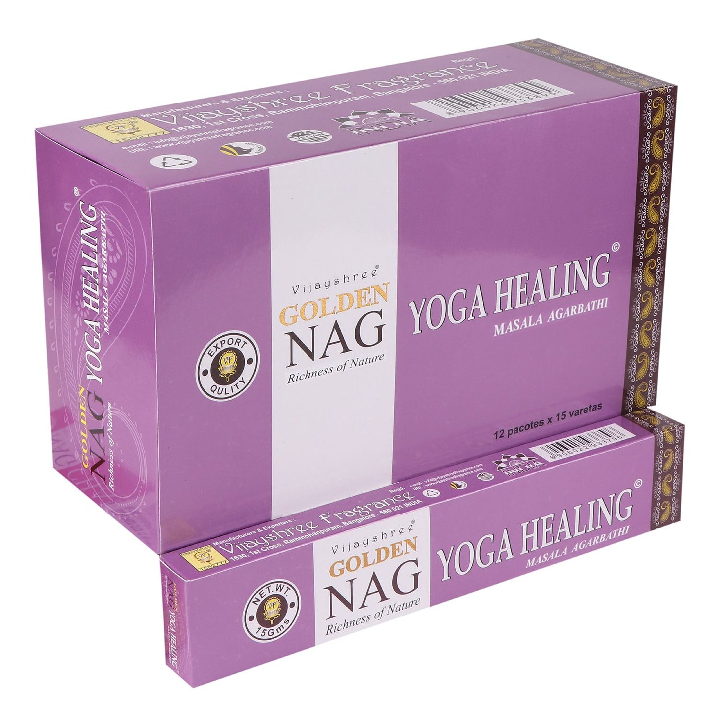 15 g de Golden Nag - Yoga Sanador - Incienso Golden