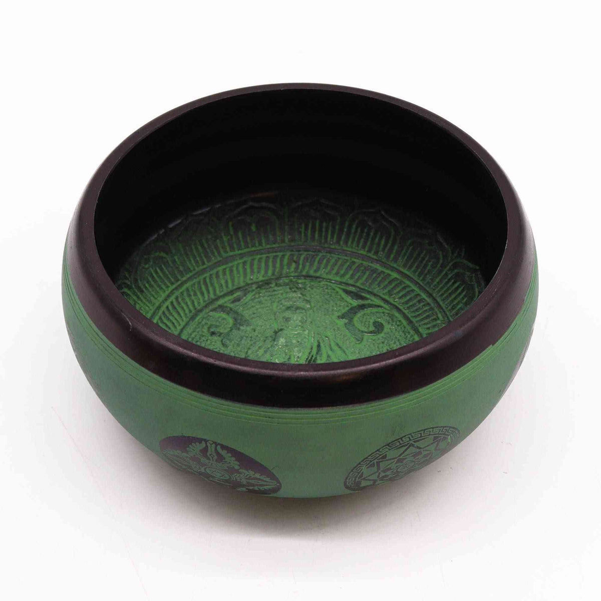 Cuenco tibetano en polvo de tierra - Buda Mandala - 16 cm