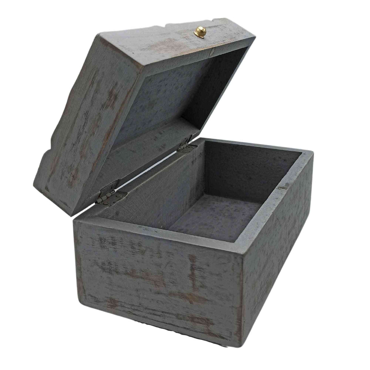 Vintage Deco - Caja Multiusos - 22x12x10cm - Estrella Gris - Caja de Madera Vintage - Multiusos