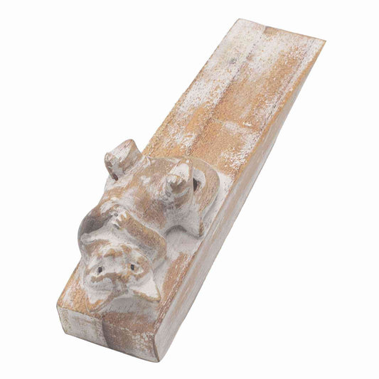 Hand-carved doorstop - Kitten