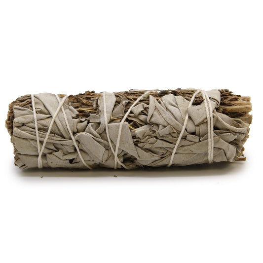 Atado de Hierba - Salvia Blanca y Lavanda 10 cm - Atados de Smudge – Envuelto individualmente