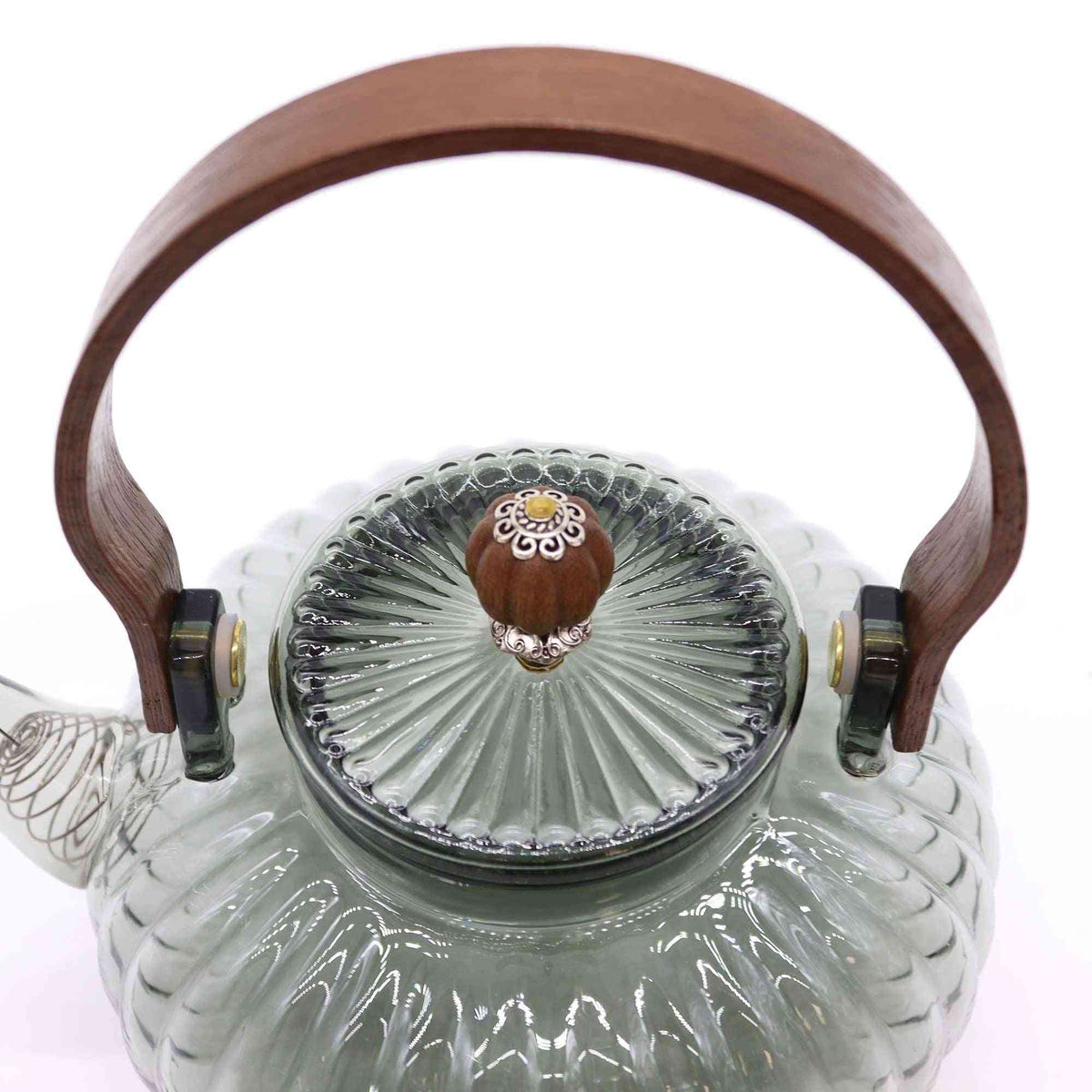 Tetera con Infusor de Vidrio - Carbón Nacarado - 950ml - Tetera de vidrio | El Bazar de Tizar