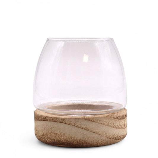 Small Terrarium in Natural Tung Wood - 10x10cm