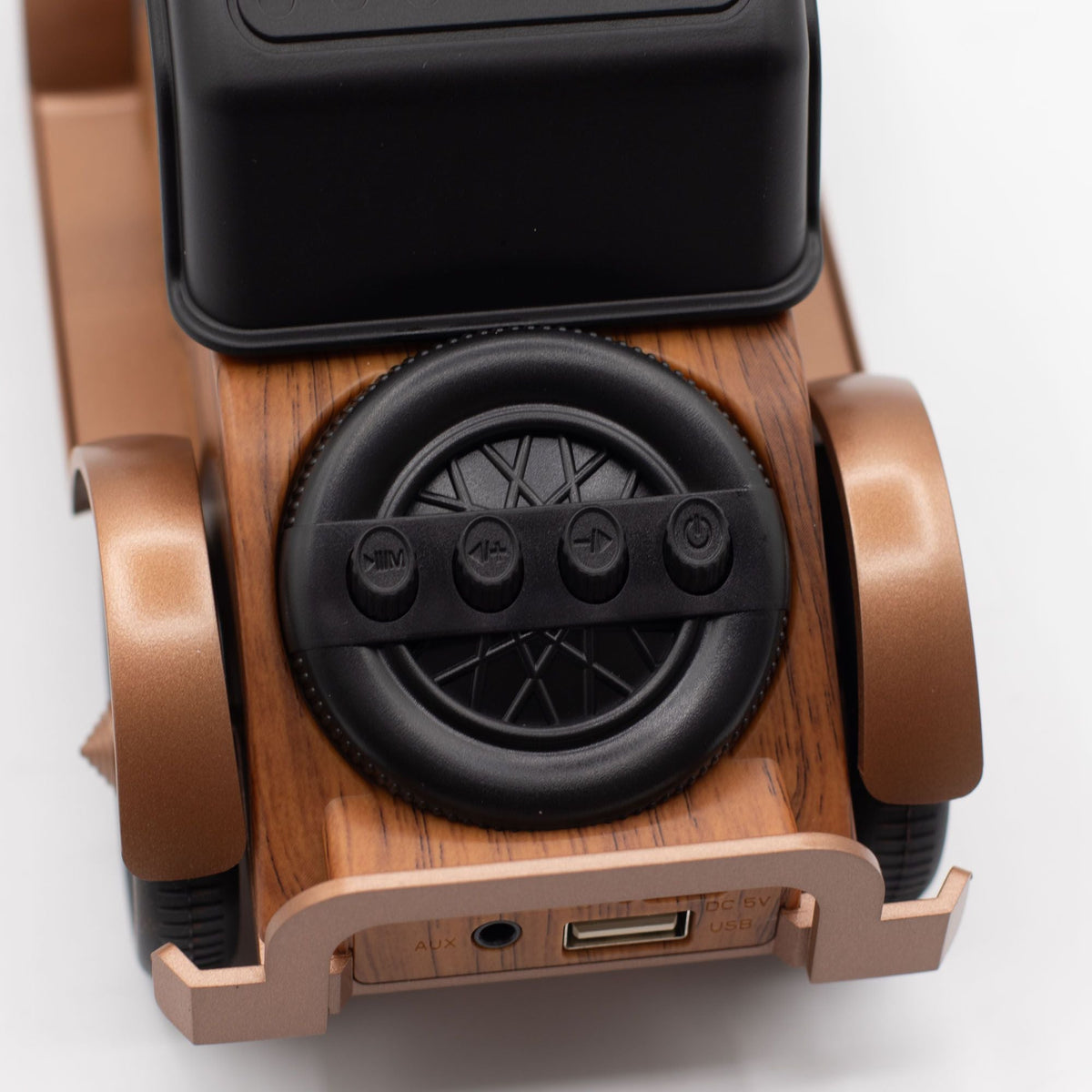 Altavoz clásico para coche vintage y soporte para teléfono - Bluetooth - 5 vatios - Altavoces Bluetooth, 5w