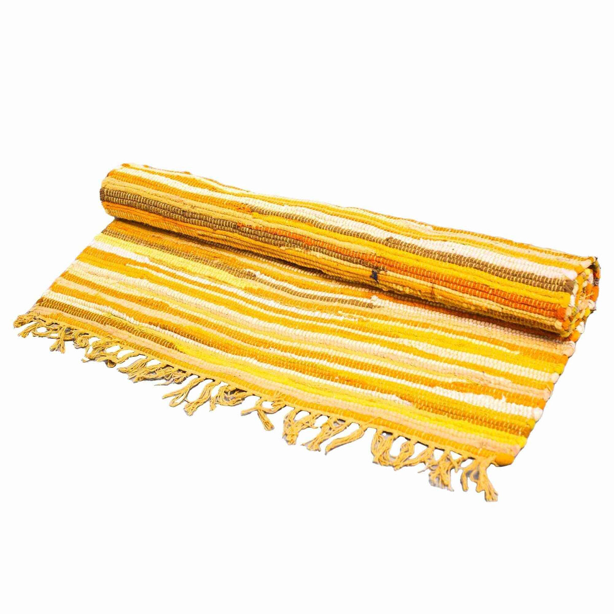 Alfombra Room Rag - 150x200cm - calidad premium - Naranjas amanecer - Alfombras de trapo indias