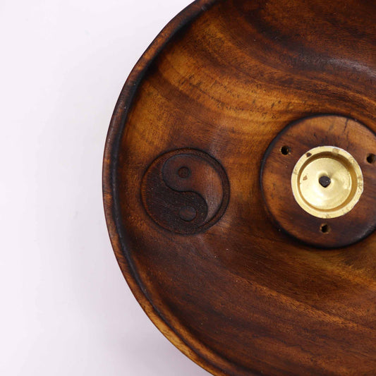 Disco porta incienso para conos y varillas - Ying & Yang - Soporte de Incienso
