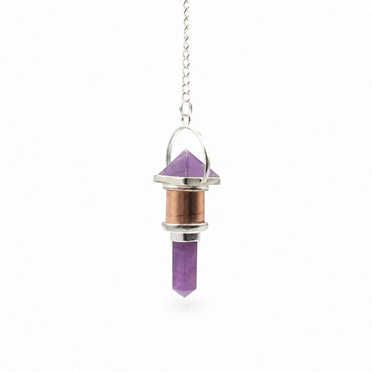 El motor violeta - Pieza de combo péndulo de cobre - amatista
